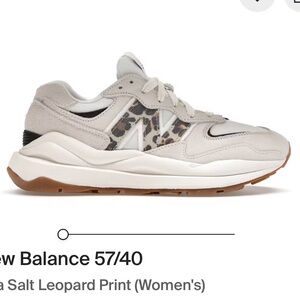 New Balance 57/40 Women's Sea Salt Leopard Sneakers 8.5